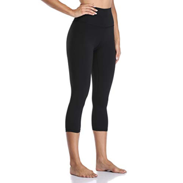 YUNOGA Women's High Waist Tummy Control Yoga Capri Leggings