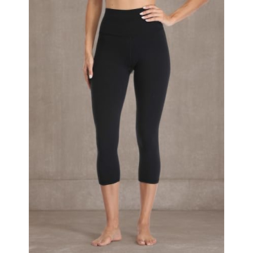 YUNOGA Women's High Waist Tummy Control Yoga Capri Leggings
