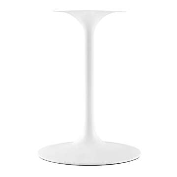 Modway Lippa 48 Inch Mid Century Dining Table in White