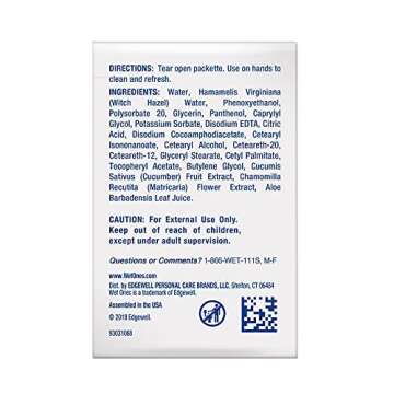 Wet Ones Singles Sensitive Skin Individually Wrapped Hand Moist Wipes -24ct (pack of 3)