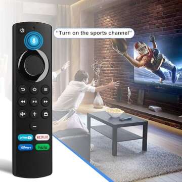 Replacement Remote Control for TVs Stick(4K/4K Max/Lite) TV Cube, Smart TV 3rd Gen, for Insignia-Toshiba-Pioneer Smart TV