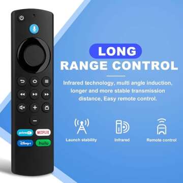 Replacement Remote Control for TVs Stick(4K/4K Max/Lite) TV Cube, Smart TV 3rd Gen, for Insignia-Toshiba-Pioneer Smart TV