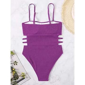 Stylish Hilinker Ribbed Women's Swimwear for All Ages