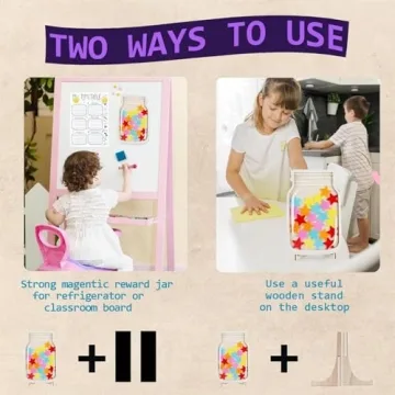 GTZTYZ Star Jar Reward System Reward Jars for Kids Potty Training Chart Magnetic Reward Jar Classroom Organization