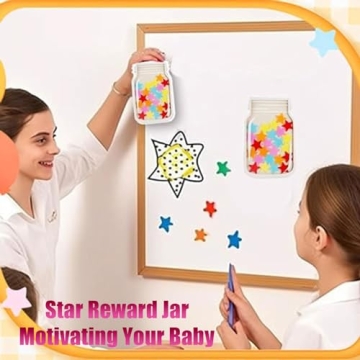 GTZTYZ Star Jar Reward System Reward Jars for Kids Potty Training Chart Magnetic Reward Jar Classroom Organization