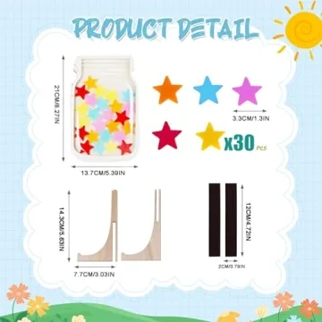 GTZTYZ Star Jar Reward System Reward Jars for Kids Potty Training Chart Magnetic Reward Jar Classroom Organization