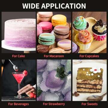 10 Colors Edible Glitter for Cocktails and Desserts