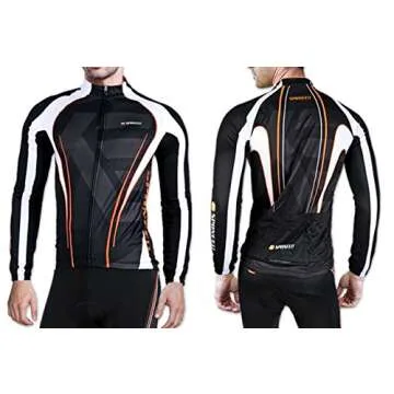 sponeed Bicycle Clothing Men Windproof Bike Pants Padded Long Sleeve Spring Gear Suits for Biking Outfits US L Multi