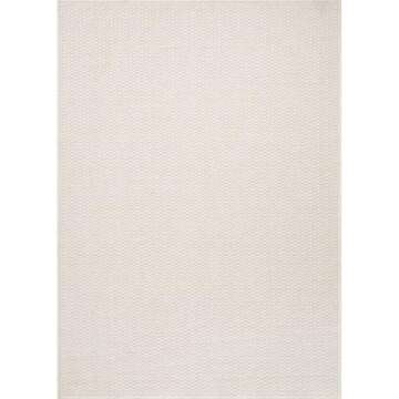 LuuL Home Easy Jute Rugs 9x12 White Color Living Room Indoor Outdoor Area Rug for Farmhouse Patio an...