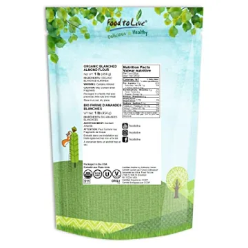 Food to Live Organic Almond Flour, Non-GMO, Gluten-Free