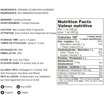 Food to Live Organic Almond Flour, Non-GMO, Gluten-Free