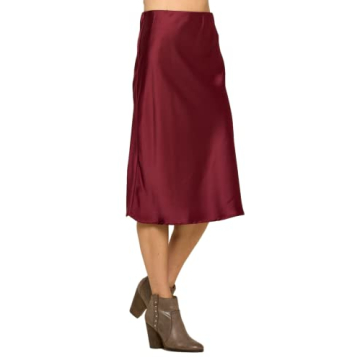 Versatile Satin Midi Skirt for Elegant Casual Wear