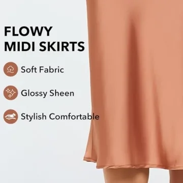 Versatile Satin Midi Skirt for Elegant Casual Wear