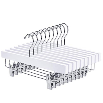 Premium Lotus Wood Pants Skirt Hangers Pack of 10