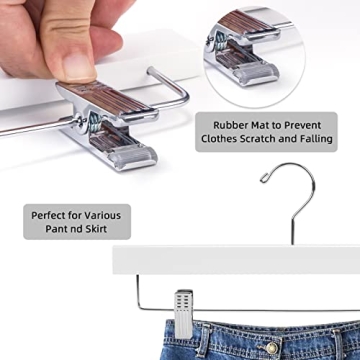 Premium Lotus Wood Pants Skirt Hangers Pack of 10