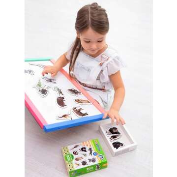 magdum 19 Fridge Magnets for Toddlers Zoo Photo Kids Magnets for Fridge - Toddler Magnets for Refrigerator - Magnetic Animals - Fridge Magnets for Kids - Animal Magnets - Toddler Fridge Magnets