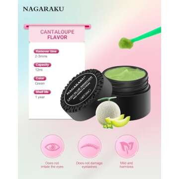 NAGARAKU Mild Eyelash Glue Remover Cream 12ml - Safe & Effective