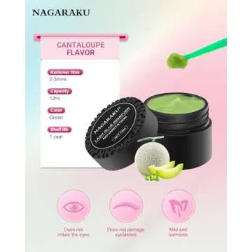NAGARAKU Mild Eyelash Glue Remover Cream 12ml - Safe & Effective