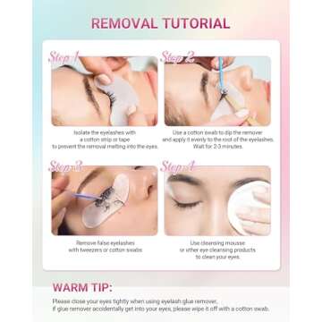 NAGARAKU Mild Eyelash Glue Remover Cream 12ml - Safe & Effective