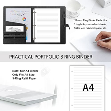 Toplive Padfolio Grey Business Organizer for Interviews