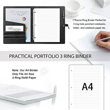 Toplive Padfolio Grey Business Organizer for Interviews