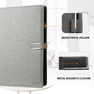 Toplive Padfolio Grey Business Organizer for Interviews