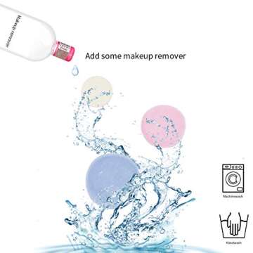 Hi Sprout Reusable Bamboo Velvet Makeup Remover Pad, Facial Pads with Laundry Bag and Storage Bag-16PCS