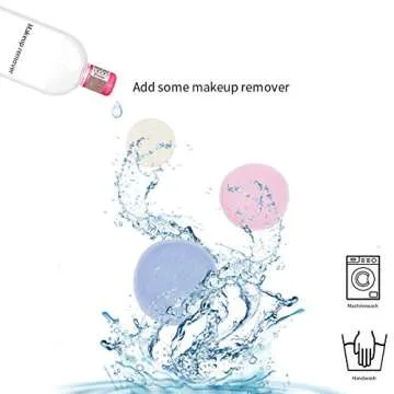 Hi Sprout Reusable Bamboo Velvet Makeup Remover Pad, Facial Pads with Laundry Bag and Storage Bag-16PCS