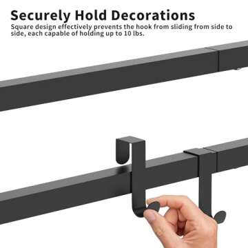 GloTika Freestanding Christmas Stocking Holder Stand for Floor, Heavy Duty Christmas Stocking Stand with 8 Hook, Metal Holiday Decor Hanger Display for Home, Floor, Living Room