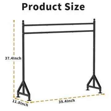 GloTika Freestanding Christmas Stocking Holder Stand for Floor, Heavy Duty Christmas Stocking Stand with 8 Hook, Metal Holiday Decor Hanger Display for Home, Floor, Living Room