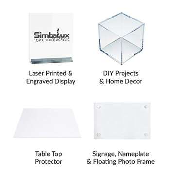 SimbaLux 12x24 Clear Cast Acrylic Sheet - Versatile & Durable