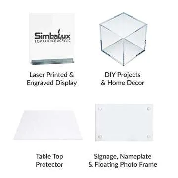 SimbaLux 12x24 Clear Cast Acrylic Sheet - Versatile & Durable