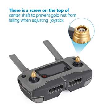 Hanatora Adjustable Remote Controller Joystick Stick for DJI Mavic Mini, Mini SE,Mavic Air,Mavic 2 Pro/Zoom, Aluminum Alloy Metal Control Thumb Replacement Extension Accessories