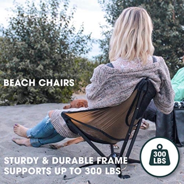 CLIQ Portable Chair - Lightweight Folding Chair for Camping - Supports 300 Lbs - Perfect for Outdoor Adventures