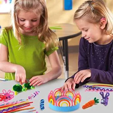 Pipe Cleaners, Pack of 1000 Pieces Jumbo Pipe Cleaners Crafting DIY Projects Pipe Cleaners Bulk 20 Colors Bundle Bling-bling/Matte Colors Available Ideal for School Projects & Decorations