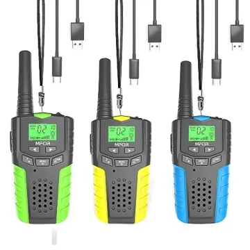 Kids Walkie Talkies Rechargeable 3 Pack, Long Range Communication Toys