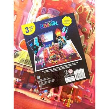 Disney / Pixar Elemental My Busy Books - Storybook, 10 figurines, playmat (English and Korean Editio...