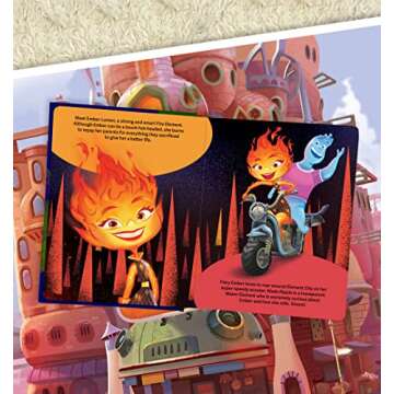 Disney / Pixar Elemental My Busy Books - Storybook, 10 figurines, playmat (English and Korean Edition)