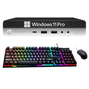 HP Elitedesk 800 G3 Mini Desktop PC, Intel i5, 16GB RAM, 1TB SSD, Windows 11 Pro, Renewed
