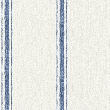 Stylish Chesapeake Linette Fabric Stripe Wallpaper in Blue