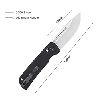Kizer Pocket Knife - Compact Folding Knife with Aluminum Handle