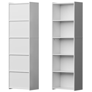 Stylish 5-Tier Bookshelf for Small Spaces and Kids