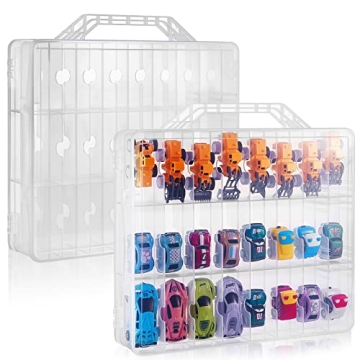 2 Pack Toy Storage Container and Organizer Case with 48 Compartments