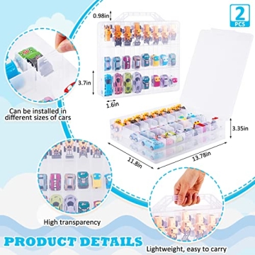 2 Pack Toy Storage Organizer for Small Cars & Crafts