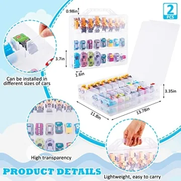 2 Pack Toy Storage Organizer for Small Cars & Crafts