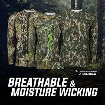 Mossy Oak Long Sleeve Hunting Shirt for Men - Camo Style