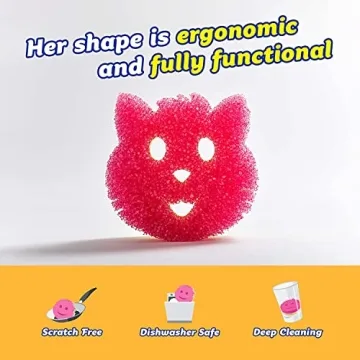 Scrub Mommy Cat Edition - Adorable & Functional Cleaning Sponge