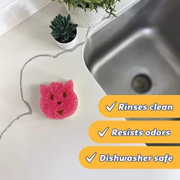 Scrub Mommy Cat Edition - Adorable & Functional Cleaning Sponge
