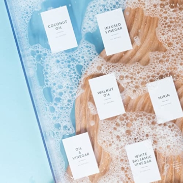 Minimalist Oil Bottle Labels Stickers - 54 Pantry Labels for Vinegar & Oil Dispenser Bottles Condiment Labels - Oil Jar Labels Pantry Stickers - Kitchen Stickers Waterproof Oil Bottle Labels Stickers