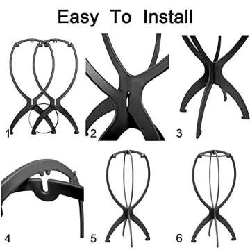 Ruiwen 2PCS Wig Stand - Portable Collapsible Holder for Wigs